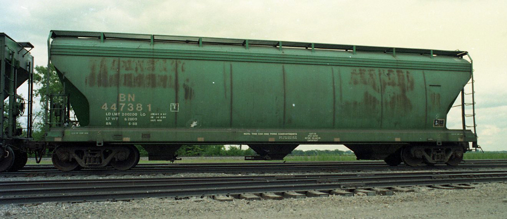 Photo of green covered hopper