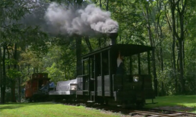 Climax Class A logging locomotive in action