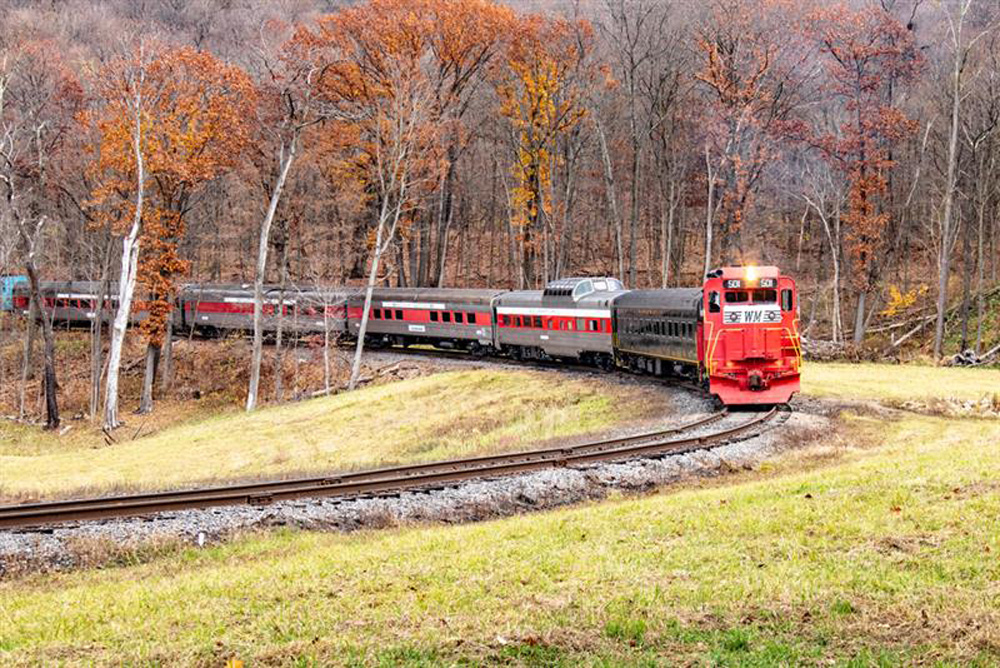 Red and silver passenger train