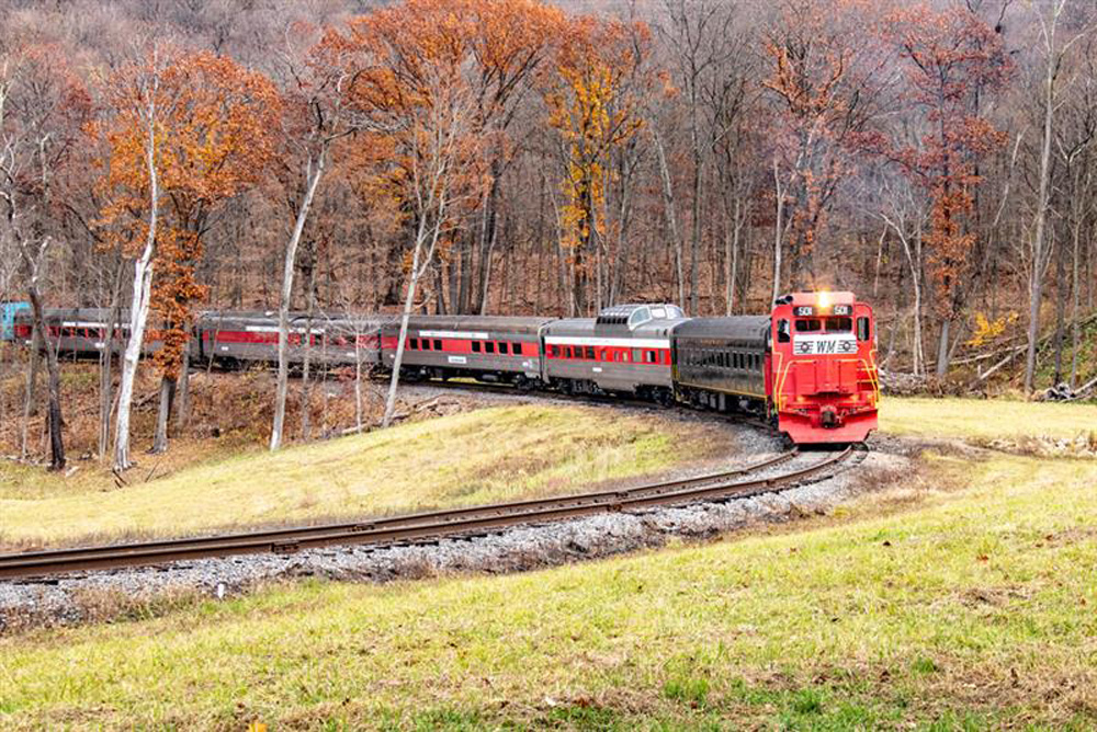 Red and silver passenger train