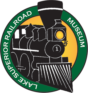 museum logo with black steam engine in a green circle