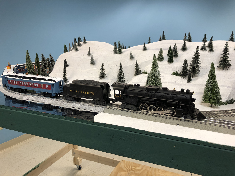 scene on O gauge Polar Express layout