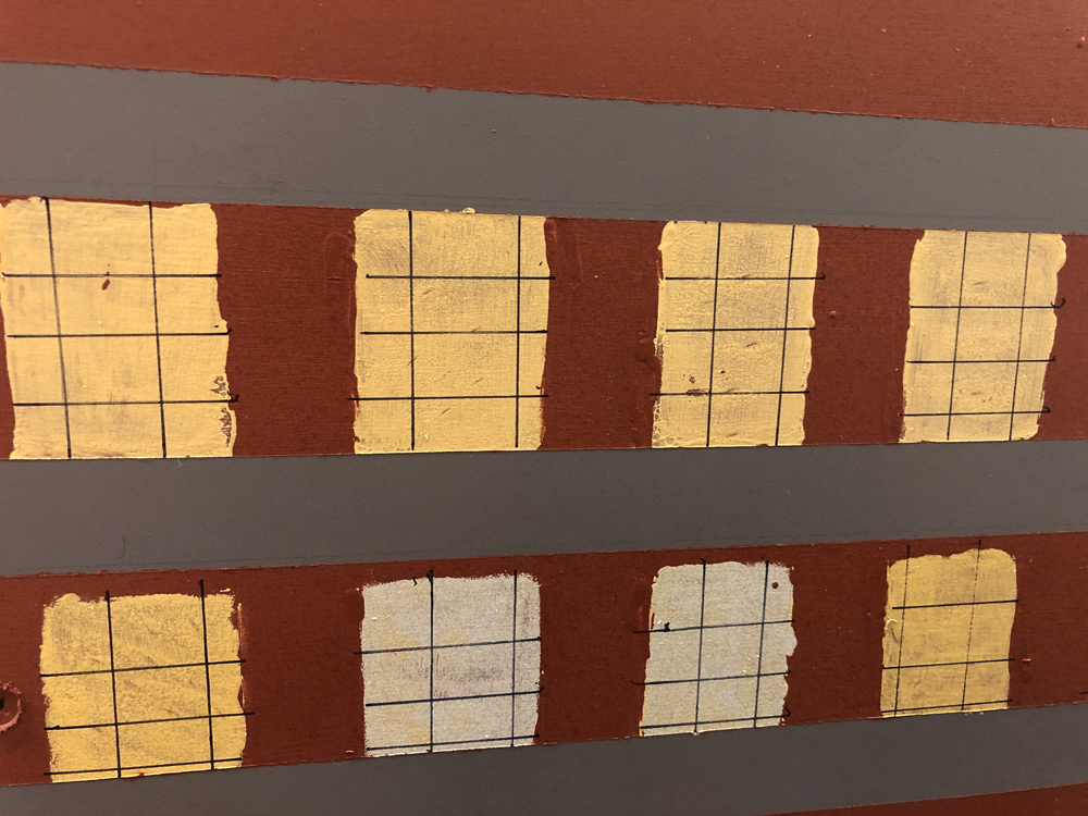 close up of painted windows