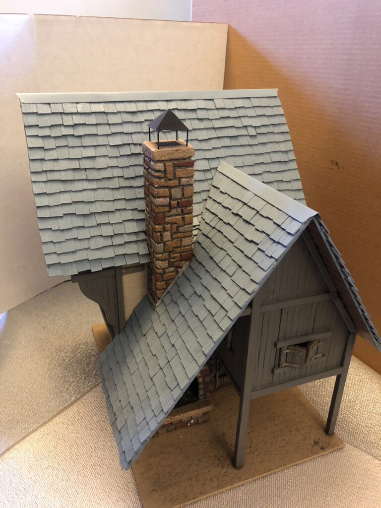 cottage with finished roof