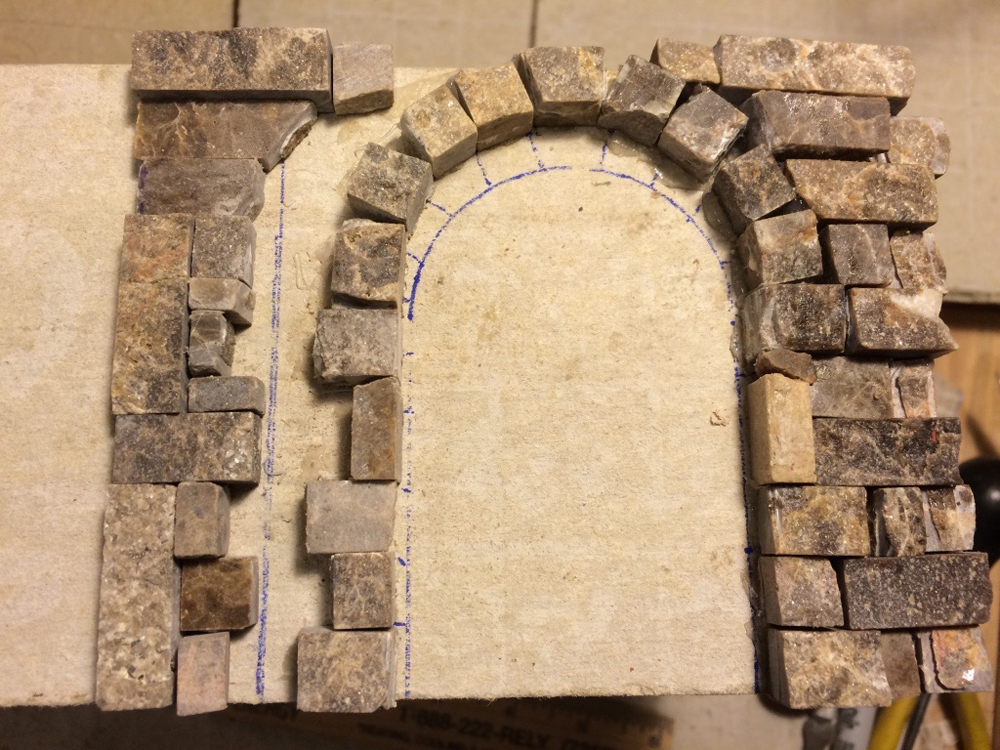 close up of first floor section of cottage with stones