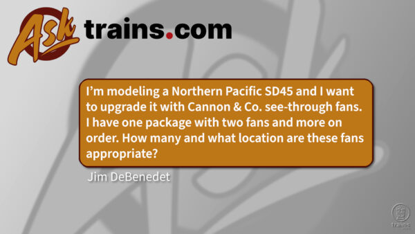 What is the correct fan configuration on an SD45?