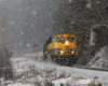 train in snowstorm