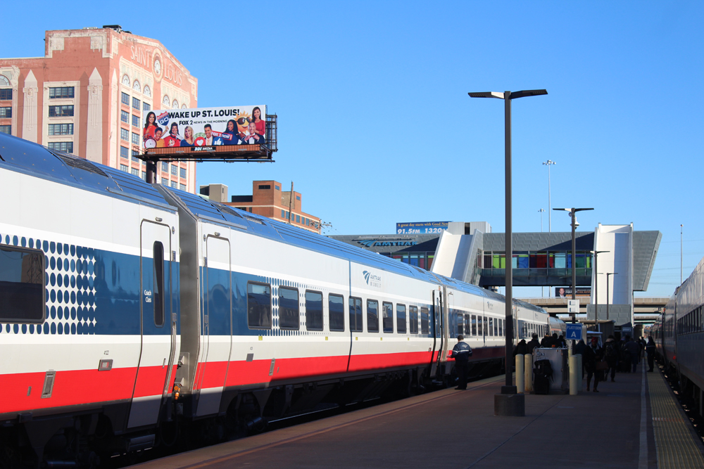 Passenger cars at platform