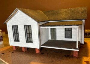TW Trainworx Company House kits built structure on workbench