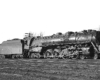 Steam locomotive in profile