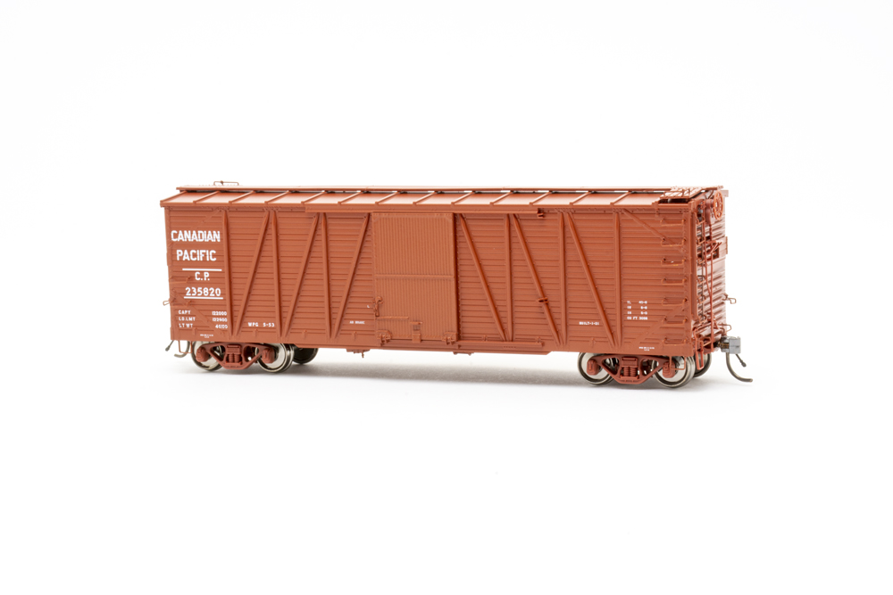 United States Railroad Administration “clone” boxcar: an image of an orange model boscar against a white background