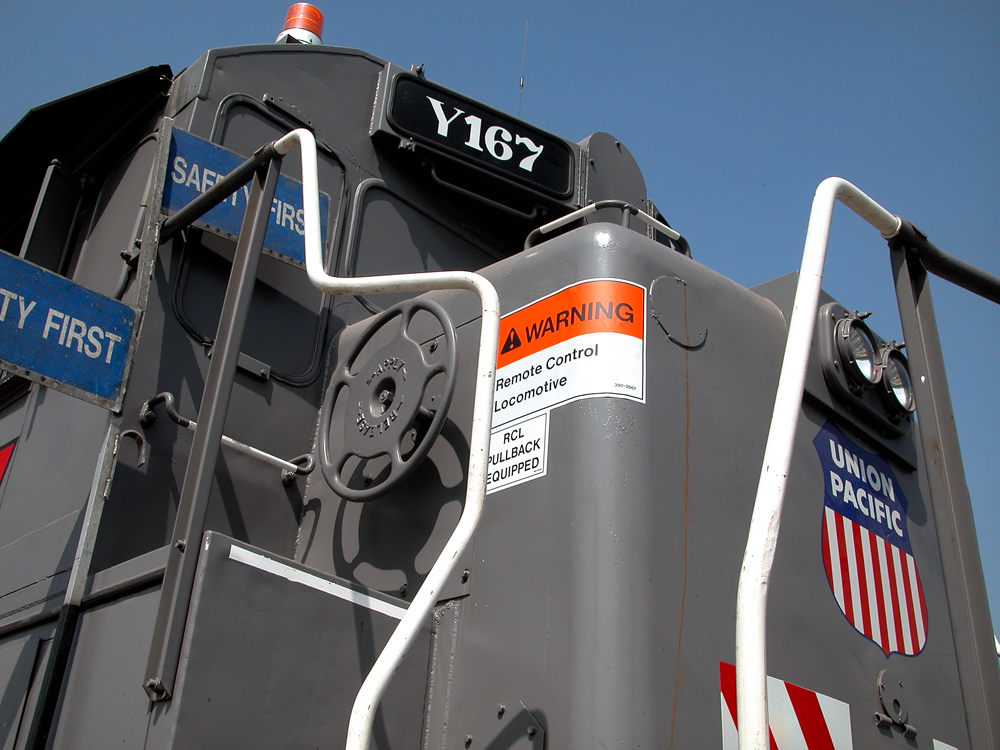 closeup of gray control car
