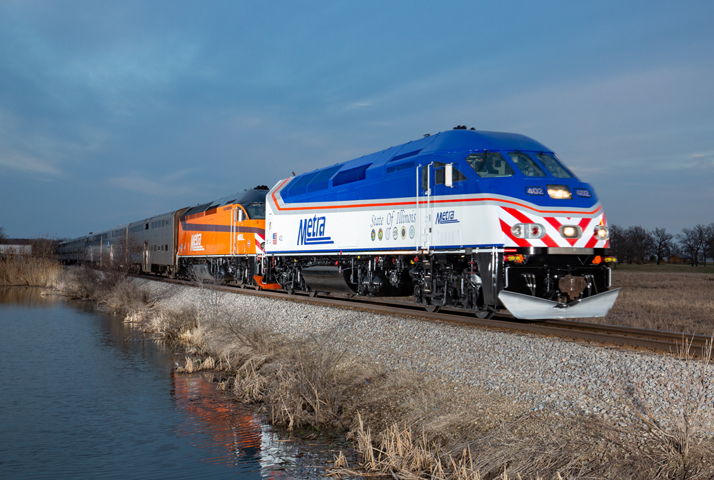 two speciallly painted locomotives