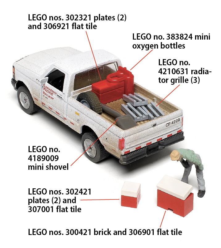 Model truck with lego parts