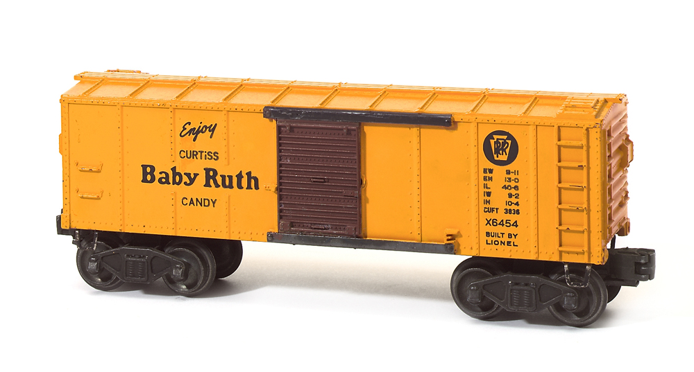 yellow and brown model boxcar