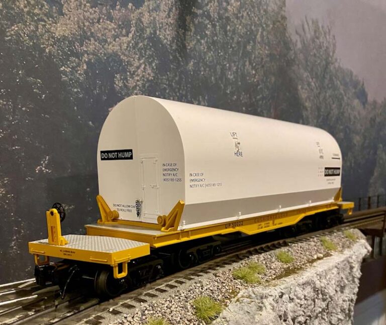 Lionel Union Pacific Rocket Booster Train segment container on flatcar