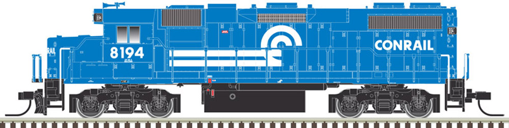 Model of blue diesel locomotive