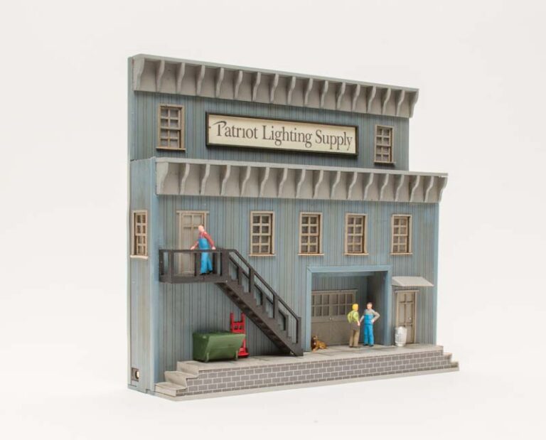 O and S gauge building flats Menards Patriot Lighting