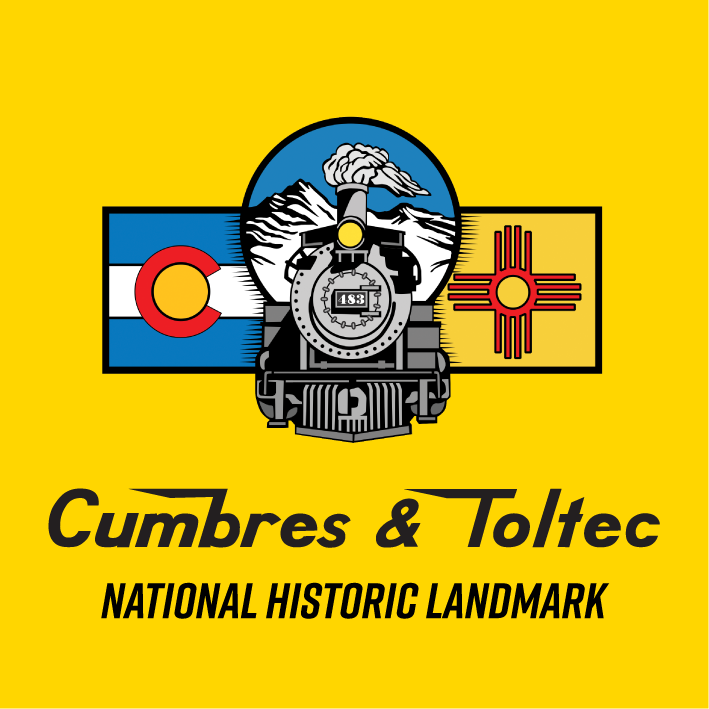 Colorful railroad logo. Steve Butler Cumbres & Toltec Scenic.