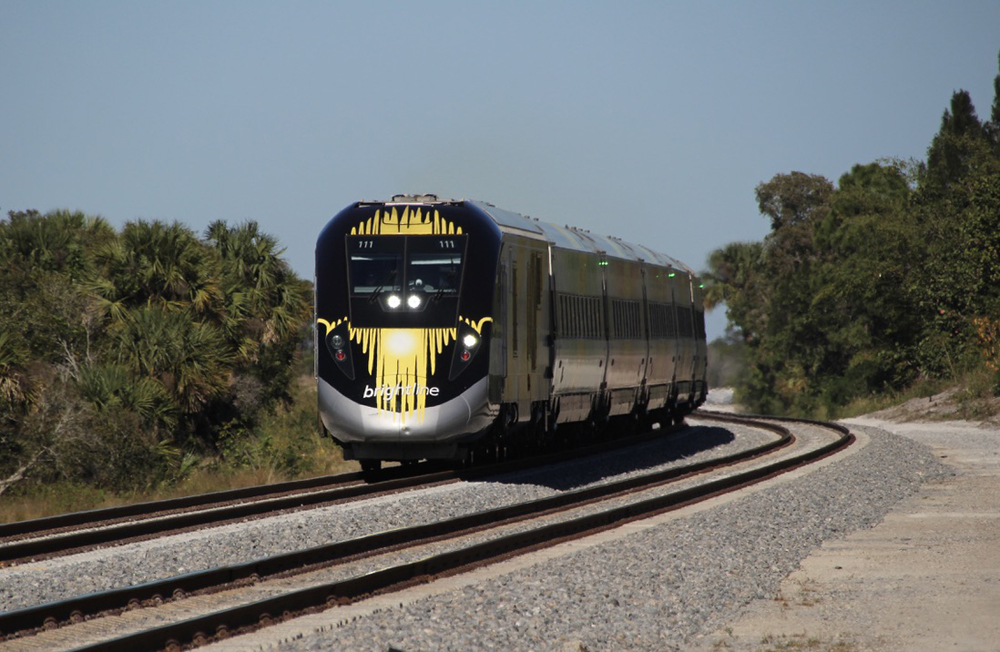 Train approaches after passing through small S curve