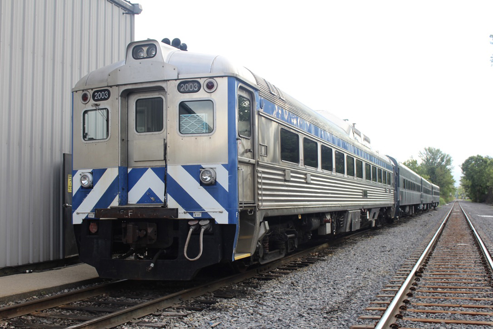 Rail Diesel Car outside shop building