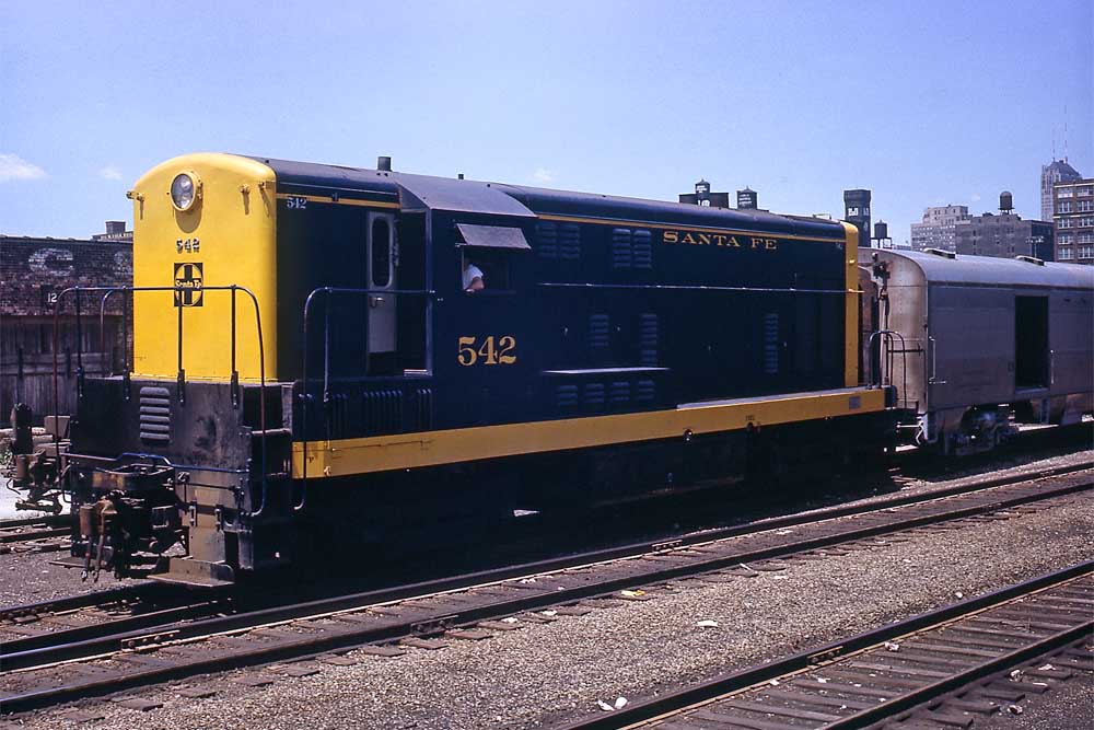 Three-quarter view of Fairbanks-Morse H12-44TS locomotive