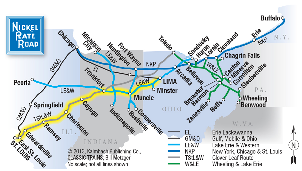 Map of the Nickel Plate Road’s major components