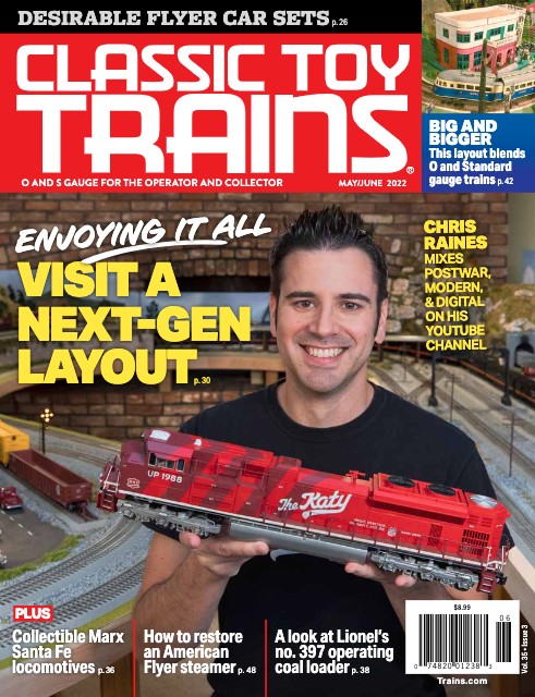 Chris Raines on cover of Classic Toy Trains