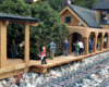 wood depot with model people