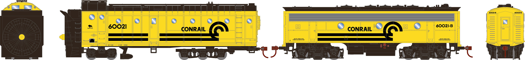 Model of yellow snowplow and B-unit
