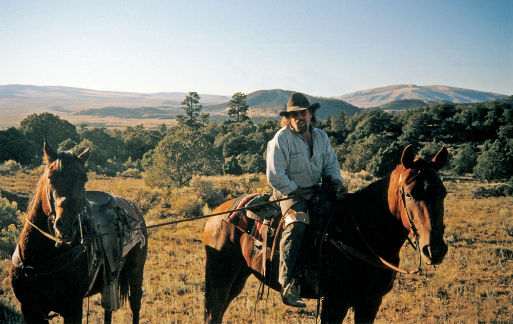 Color photo of man on horseback