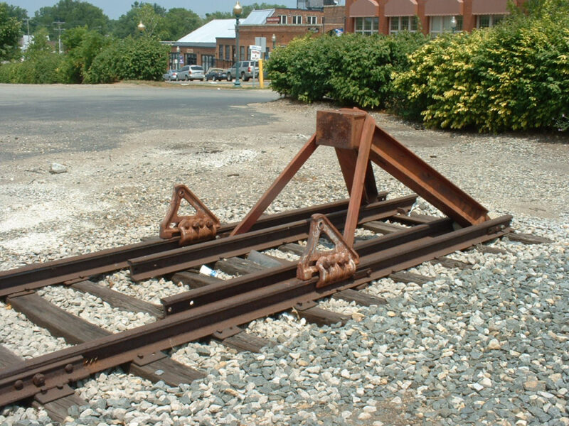An image of a prototype industrial rail bumper