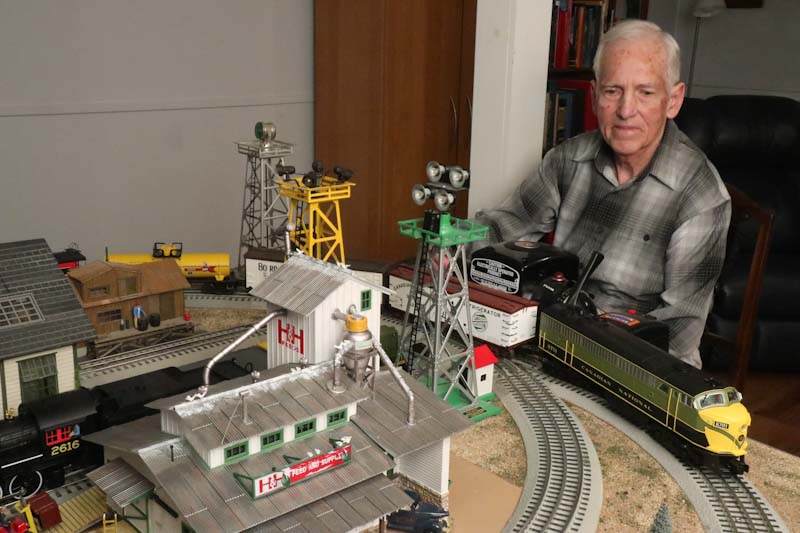 longtime ctt author peter riddle operating his layout