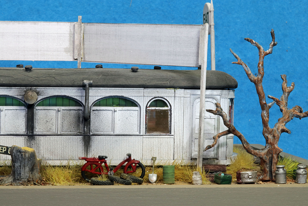 side of a 1950s Streetcar diner
