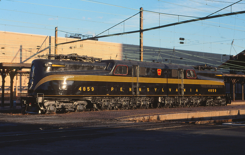 PRR locomotive in sunlight
