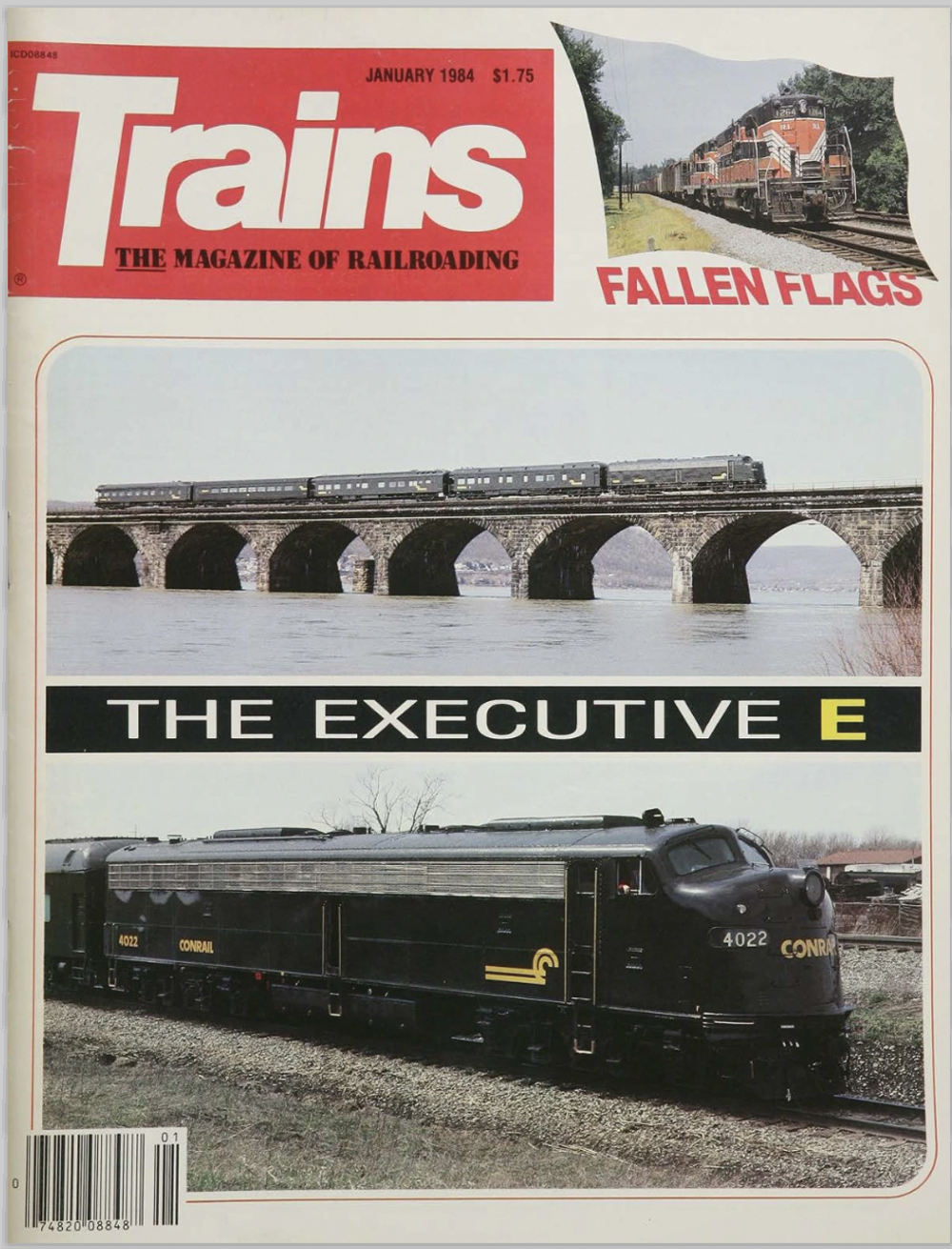 January 1984 cover of Trains
