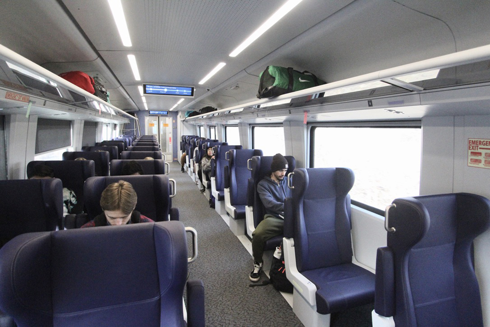 Interior of business-class car