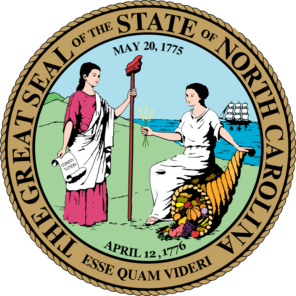 The state seal of North Carolina