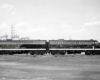 Maroon-and-yellow Soo Line diesel locomotives