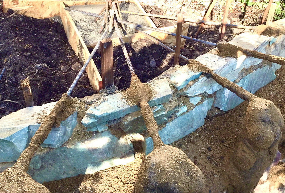 Rebar with partially assembled structure