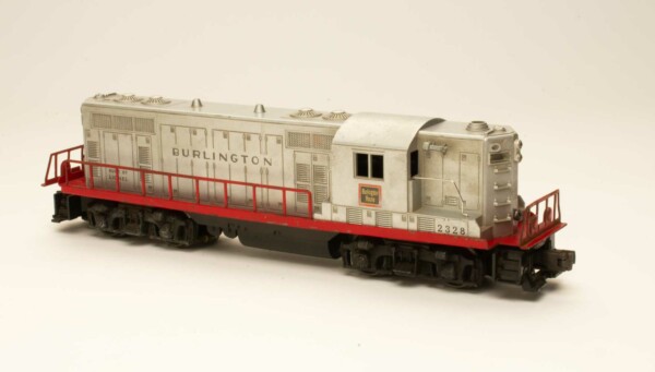 Lionel postwar Burlington GP7 in silver paint scheme