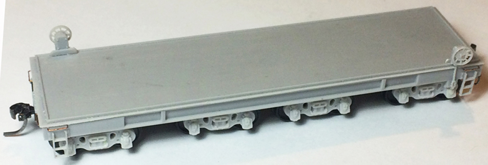 An image of a model flatcar