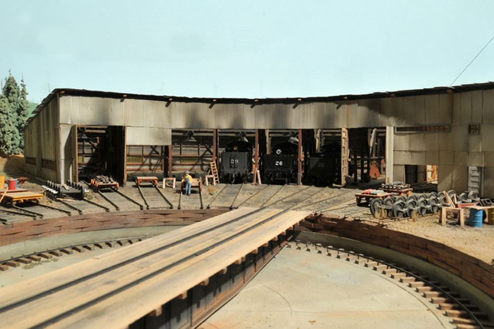 turntable on model railroad