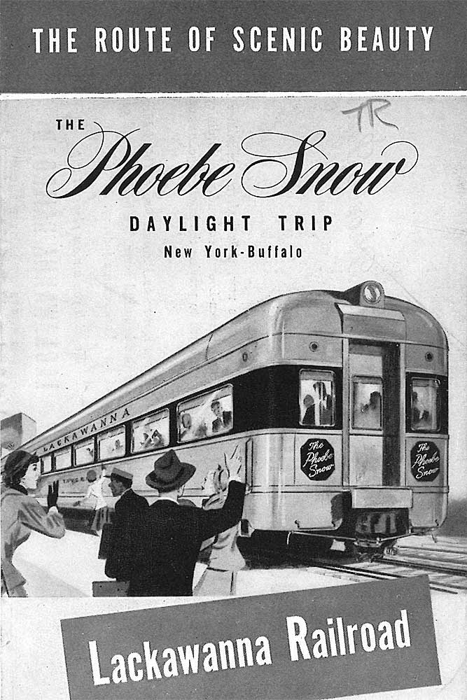 Brochure cover showing rear of passenger train