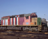 Multicolored Bicentennial diesel locomotive