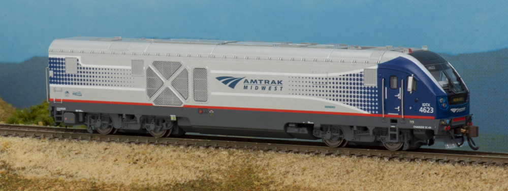 Color photo of modern N scale passenger locomotive.