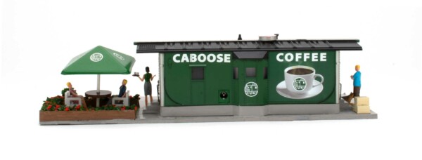 Menards caboose coffee shop back view with power socket