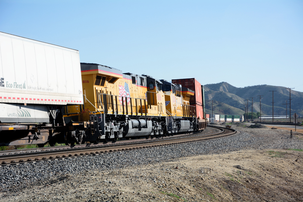 yellow helper unit mid-train
