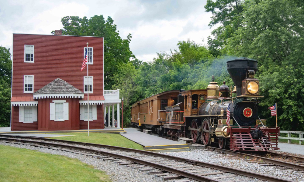 Northern Central Railway excursion train rolls through the borough of  Railroad