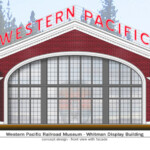 Rendering of building with large glass area in front